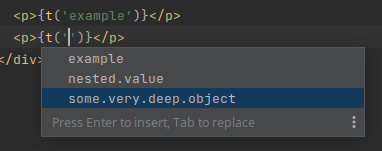 IDE autocompletion of a function accepting JSON-path leaves